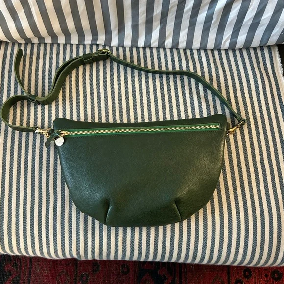 Clare V Green Leather Grande Fanny NWOT - Picture 2 of 6